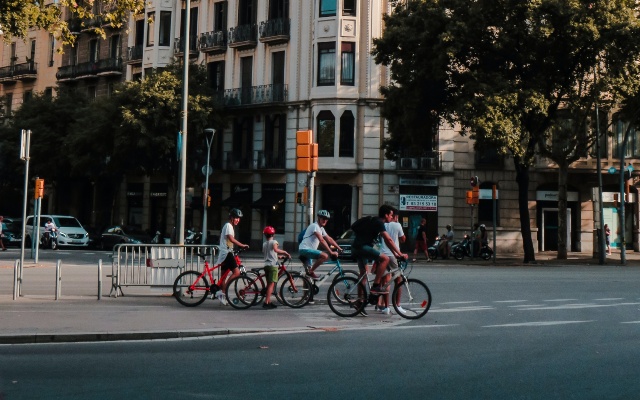 ciudad usar bicicleta Barcelona