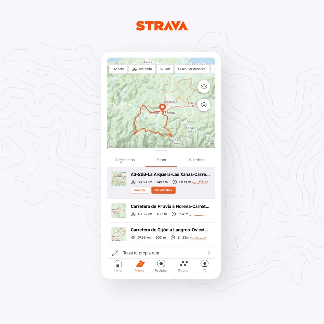 Planificar ruta Strava mapa
