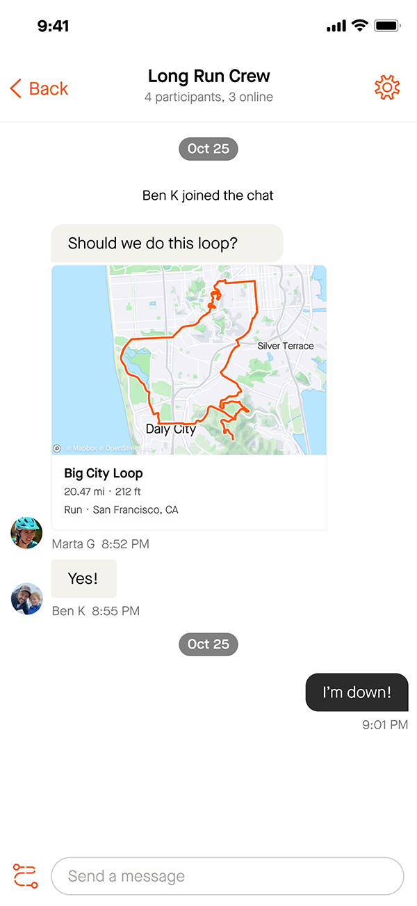 strava whatsapp