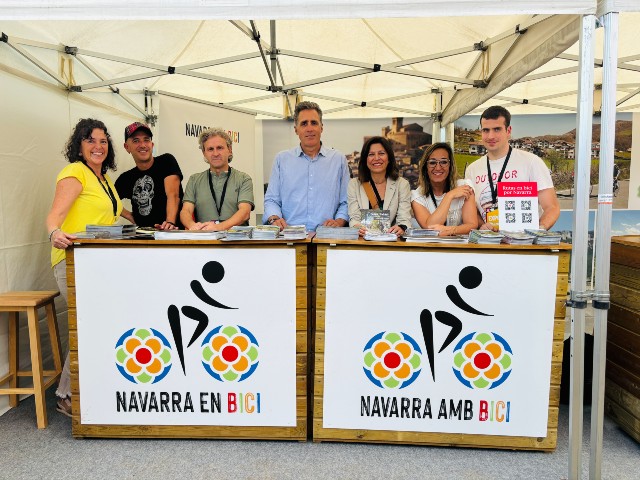 Con el ex ciclista Miguel Indurain