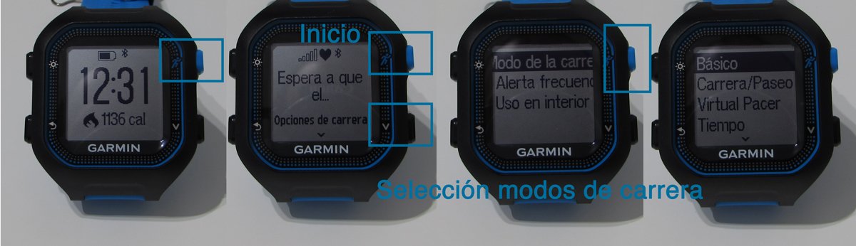 garmin forerunner Forerunner opciones carrera