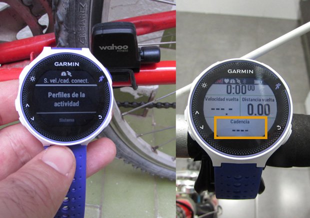 Forerunner 230 conexión con sensor de velocidad y cadencia wahoo