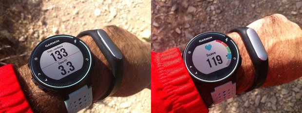 Forerunner 235 pantallas frecuencia cardíaca