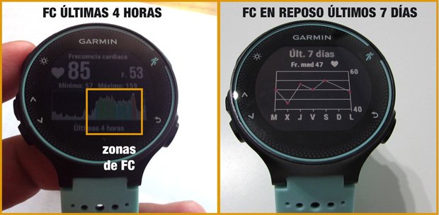 widget frecuencia cardíaca Forerunner 235