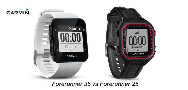 Garmin Forerunner 35 versus garmin forerunner 25