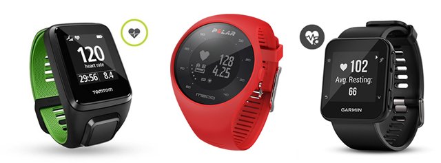  Comparativa tomtom runner 3 cardio, garmin forerunner 35, polar m200