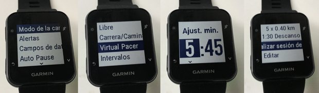 virtual pacer en Garmin Forerunner 35