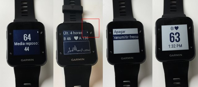Registro de pulso 24 horas Garmin Forerunner 35