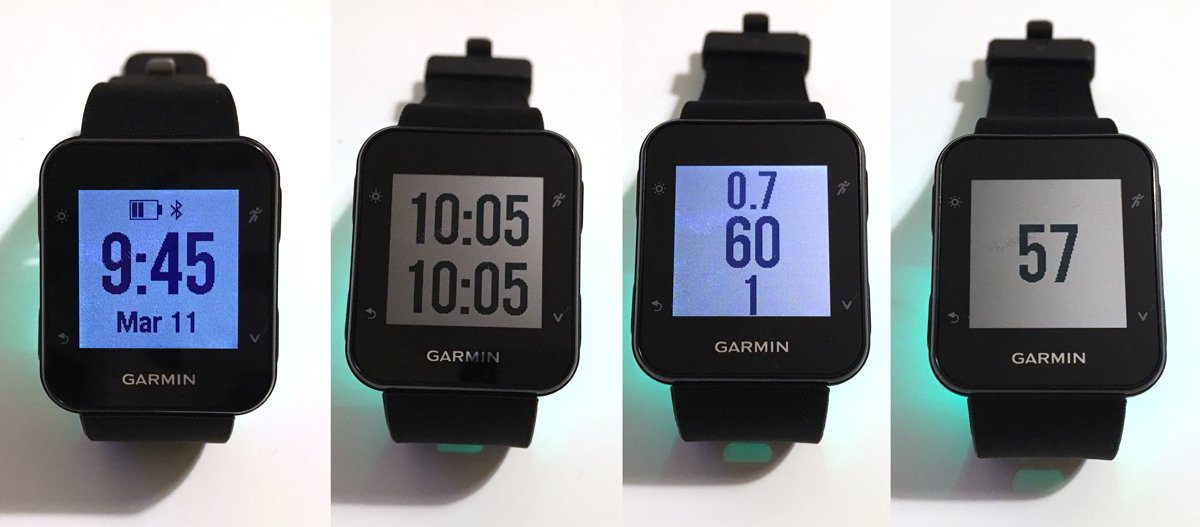 datos por pantalla en Garmin Forerunner 35