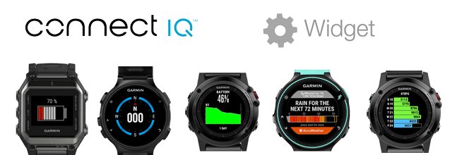 widgest de Connect IQ para relojes gps de Garmin