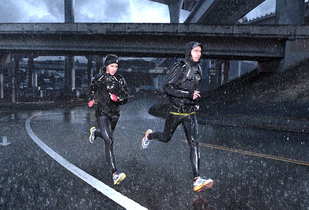 correr con lluvia