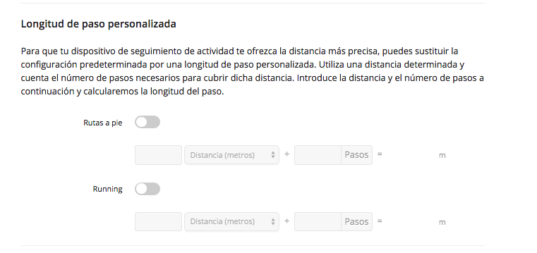garmin Vivosmsart longitud de zancada