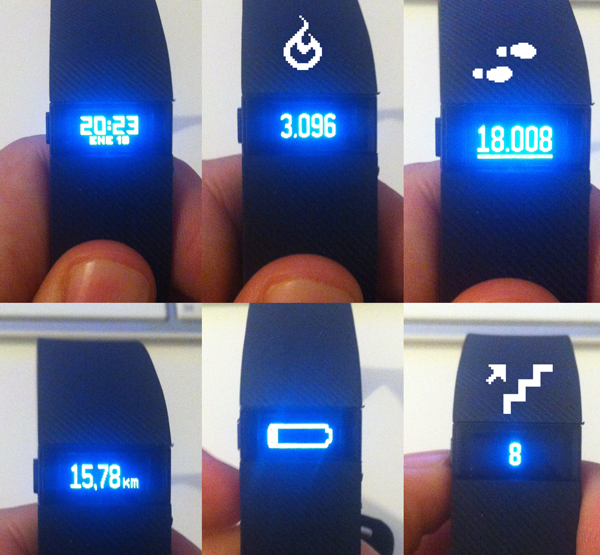 Pantallas fitbit charge
