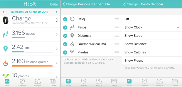 app movil fitbit charge