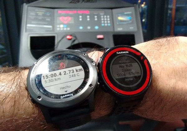 prueba cinta correr garmin fenix 3 y FR220