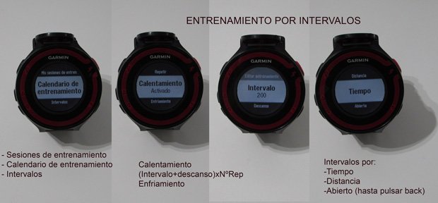 forerunner 220 entrenamiento por intervalos