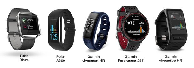 comparativa fitbit blaze vivoactive hr y vivosmart hr
