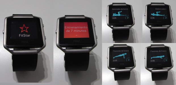 fitbit blaze fitstar entrenamientos guiados