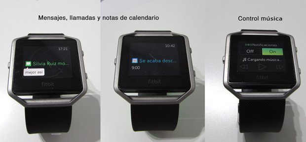 notificaciones móviles fitbit blaze