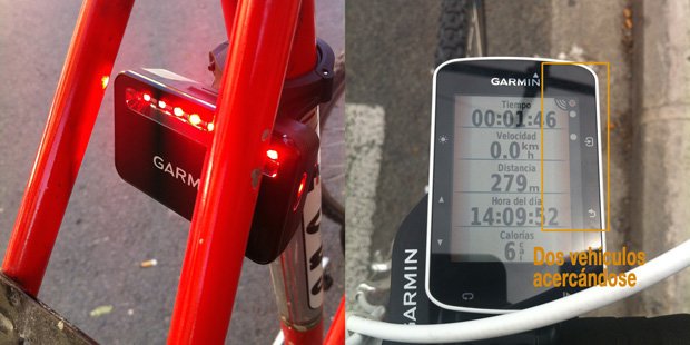 Radar Garmin varia en edge 520