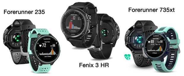 comparativa Forerunner 235 forerunner 735xt y garmin Fenix 3 HR