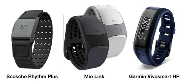 Scosche Rhythm plus VS mio link VS garmin vivosmart HR