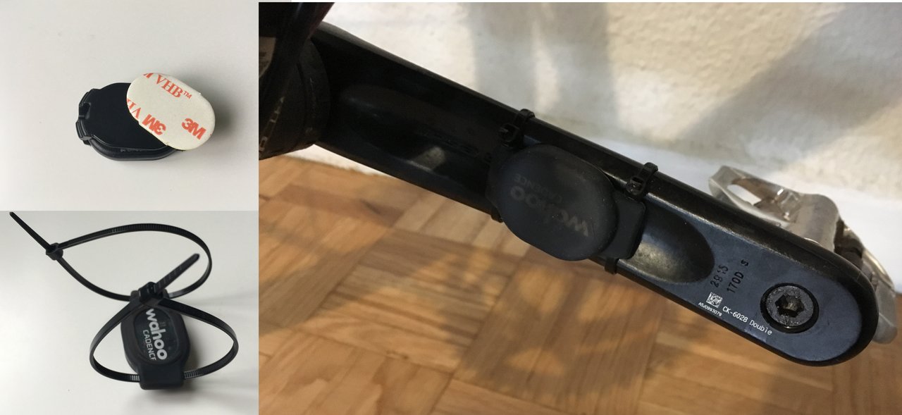 Colocación del sensor de cadencia wahoo RPM