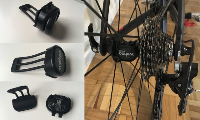 Colocación del sensor de velocidad wahoo RPM