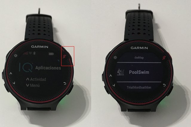 aplicación Pool Swim en Forerunner 235