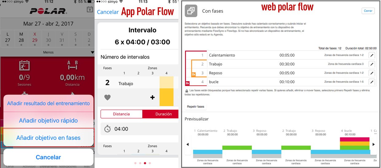 Creación de entrenamientos desde Flow Polar con el Polar M200