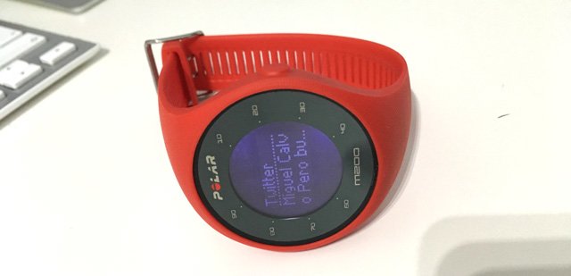 Notificaciones móviles en el Polar M200