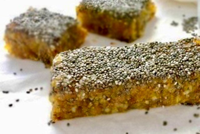 barritas de frutos secos y chía