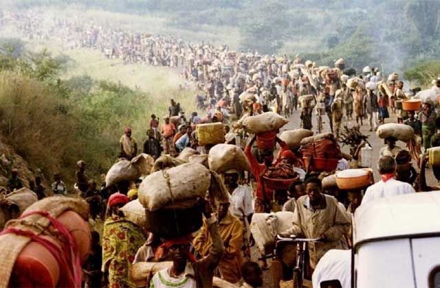 Refugiados durante el genocidio de Ruanda