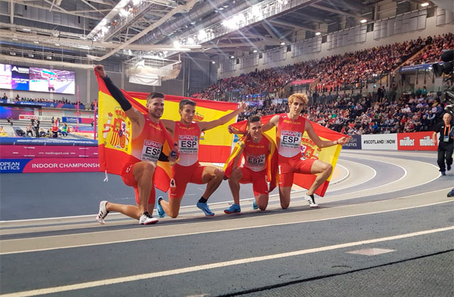 El relevo del 4x400, plata en Glasgow