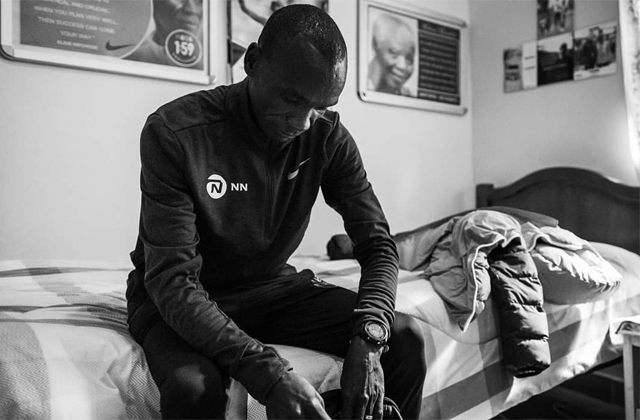 Kipchoge, en una imagen concentrado