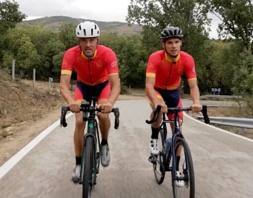 Luis Enrique selección española bicicleta