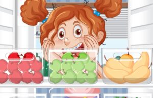 hábito frutas y verduras en niños