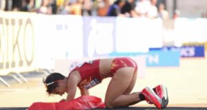 María Pérez rompió a llorar tras lograr el oro