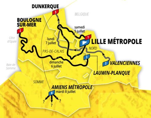 recorrido general 4 etapas tour francia 2025