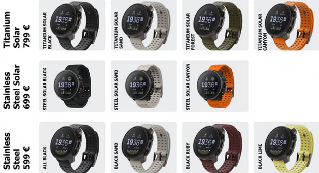Modelos y precios de Suunto Vertical