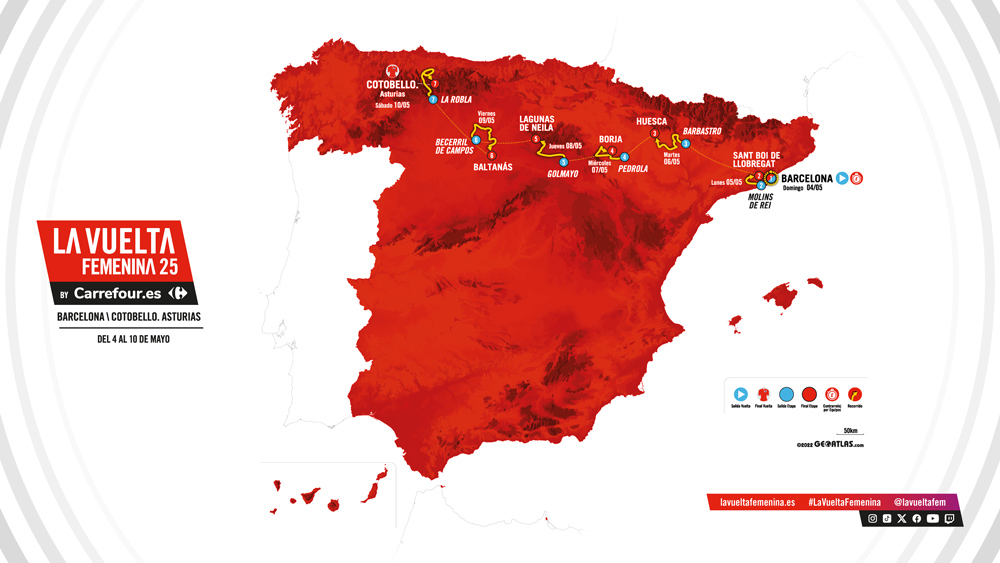 recorrido la vuelta femenina 2025