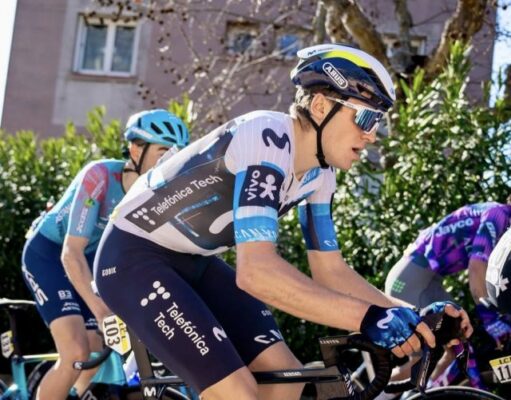 Pablo Castrillo en la Paris Niza. Foto: Sprint Cycling/Movistar Team