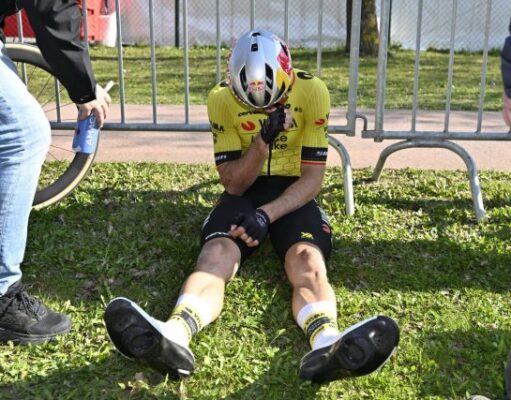 Van Aert después de A Través de Flandes. Foto:Tem Visma Lease a Bike