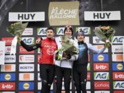 Otro podio y victoria para Pogacar. en La Flecha Vallone. Foto: ©A.S.O/Billy Ceusters