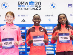 Honami Maeda, Rosemary Wanjiru y Dera Dida