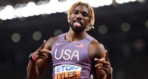 Lyles arranca la temporada con victoria y bajando de 10″ en Tokio