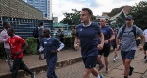 El ‘easy run’ de Eliud Kipchoge y Emmanuel Macron en Nairobi