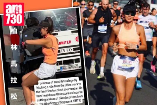 Una influencer logra marca personal en el Maratón de Berlín, pero se descubre que hizo una parte en bici